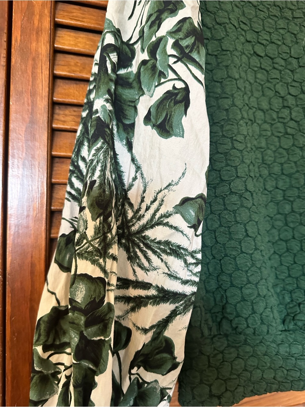 Porridge by Anthropologie textured sweatshirt in green and white size XS - Picture 6 of 11